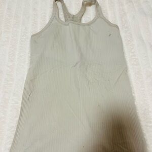 Lululemon Athletica Light Beige Ribbed Tank